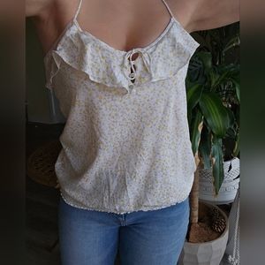 Girly flower pattern top